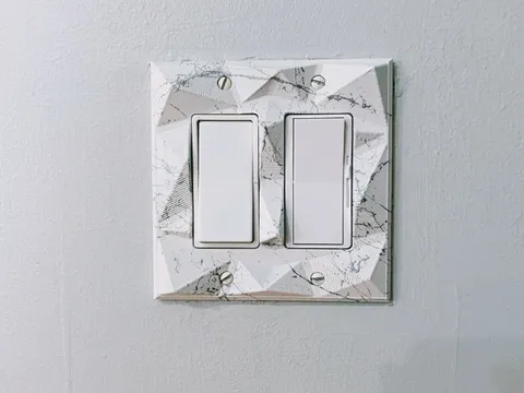 3D Geometric Light Switch Plate Cover