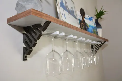 Wine Glass Holder Brackets for Shelf